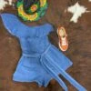Off Shoulder Denim Romper -Fashion Clothing Shop IMG 0925