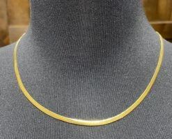 Gold Herringbone Necklace-Nikki Smith -Fashion Clothing Shop IMG 3111