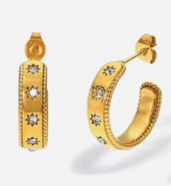 Paige Star Hoop Earrings-Nikki Smith