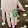Turquoise Tear Drop Ring -Fashion Clothing Shop IMG 3369