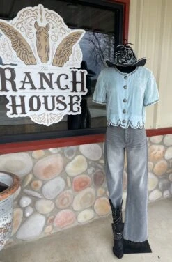 Santa Fe Velvet Short Shirt- Double D