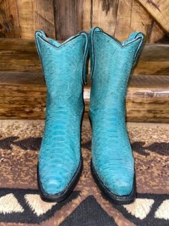Corral Turquoise Python Booties -Fashion Clothing Shop IMG 6669 1