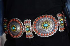 Barbosa Rainbow Concho Belt