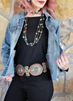 Barbosa Rainbow Concho Belt -Fashion Clothing Shop IMG 7406