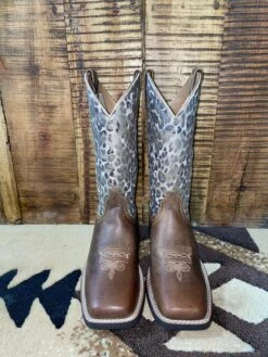 Ariat Round Up Metallic Leopard Boots