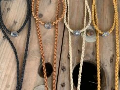 Deerskin Concho Wrap Necklace