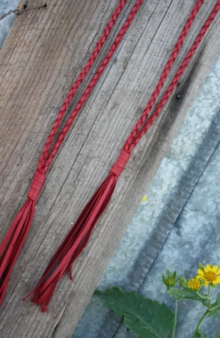 The Braided Bandit Leather Tassel Necklace - Medium Length -Fashion Clothing Shop Screen Shot 2019 10 29 at 1.50.49 PM