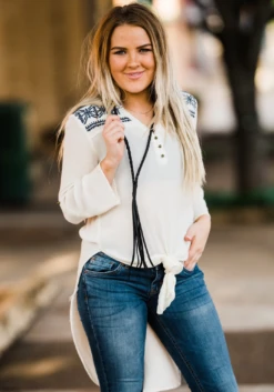 The Braided Bandit Leather Tassel Necklace - Medium Length -Fashion Clothing Shop Screen Shot 2019 10 29 at 1.52.12 PM