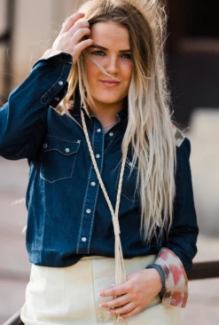 The Braided Bandit Leather Tassel Necklace - Medium Length -Fashion Clothing Shop Screen Shot 2019 10 29 at 1.52.40 PM