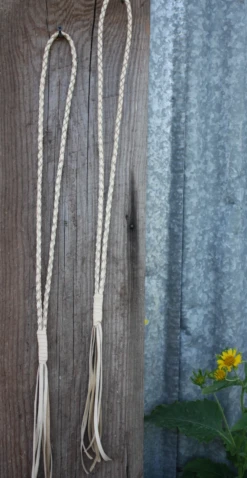The Braided Bandit Leather Tassel Necklace - Medium Length -Fashion Clothing Shop Screen Shot 2019 10 29 at 1.52.50 PM