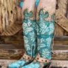 Corral Romance And The Rose Tall Boot- Turquoise/Buckskin -Fashion Clothing Shop image 1cebae7b 81d3 47e5 8f42 763cb32a5672