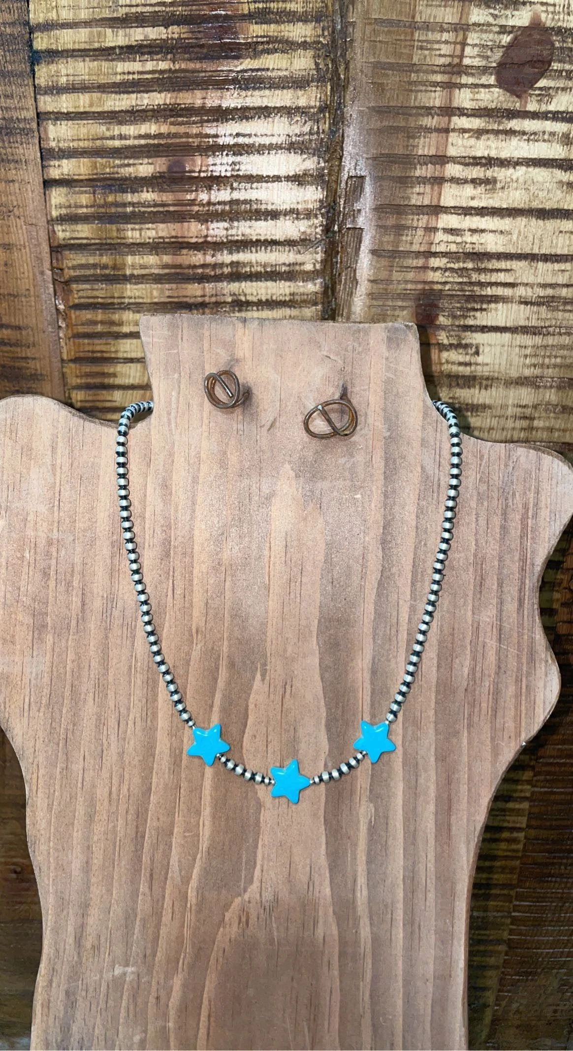 Star Spangled Navajo Pearl Necklace 3 Star Spangled Navajo Pearl Necklace