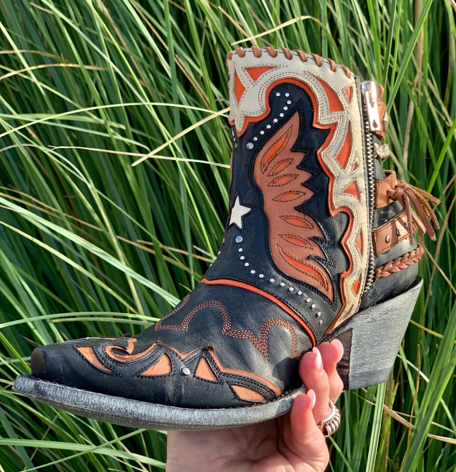 Old Gringo Eagle Flight Bootie - Black 4 Old Gringo Eagle Flight Bootie - Black - Image 2