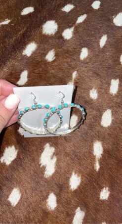 Circle Stone Turq Earrings -Fashion Clothing Shop image 9e36ed3e 9e64 479a 99e0 b706e650a2f0 1